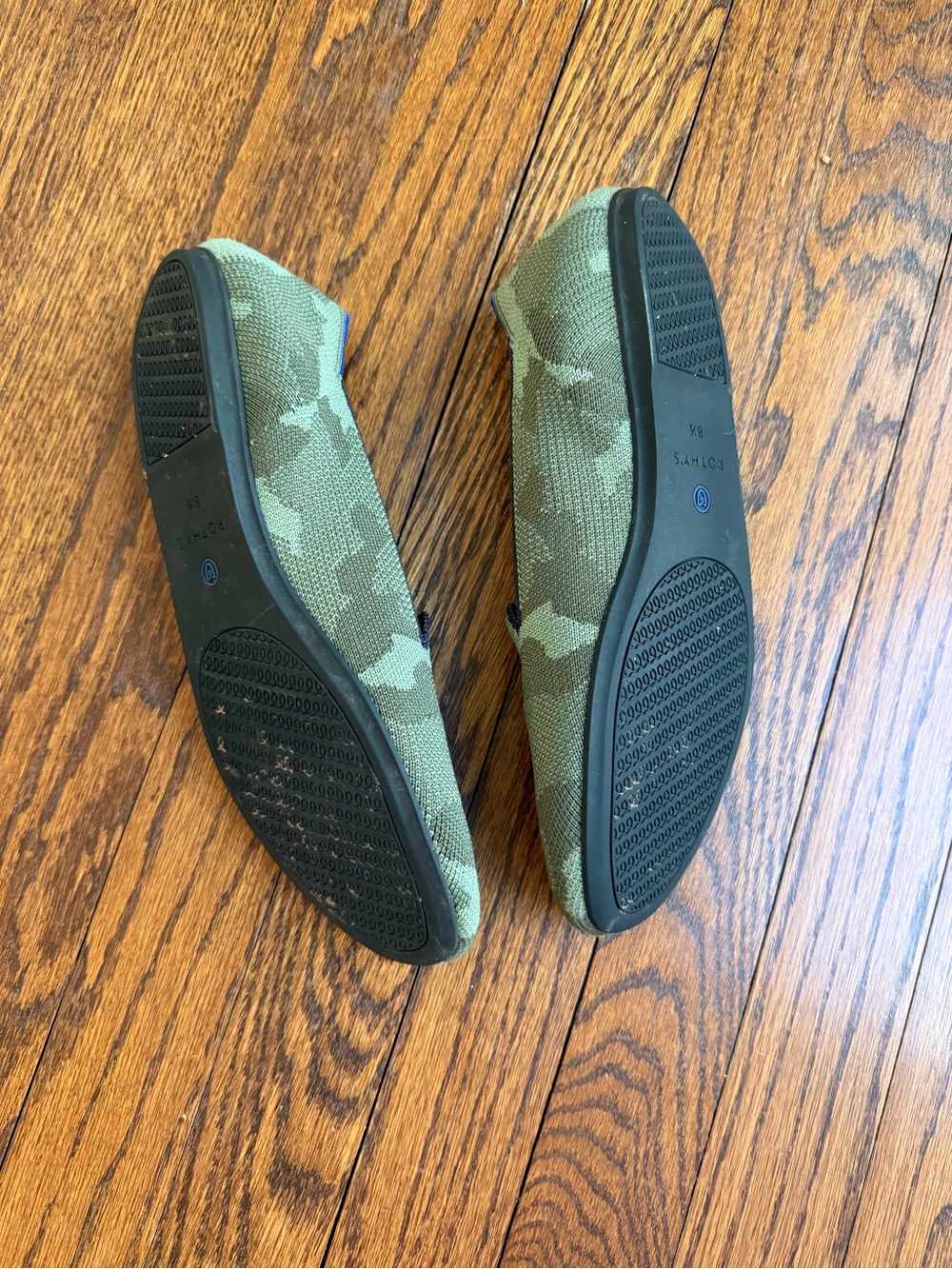 Rothy's Green Camouflage Knit Slip-Ons - Picture 4 of 4